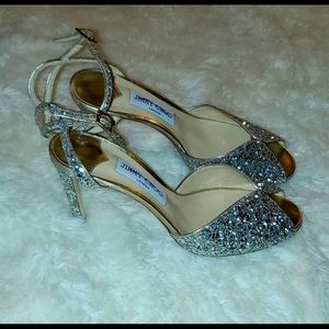 Jimmy choo sacora glitter sandals